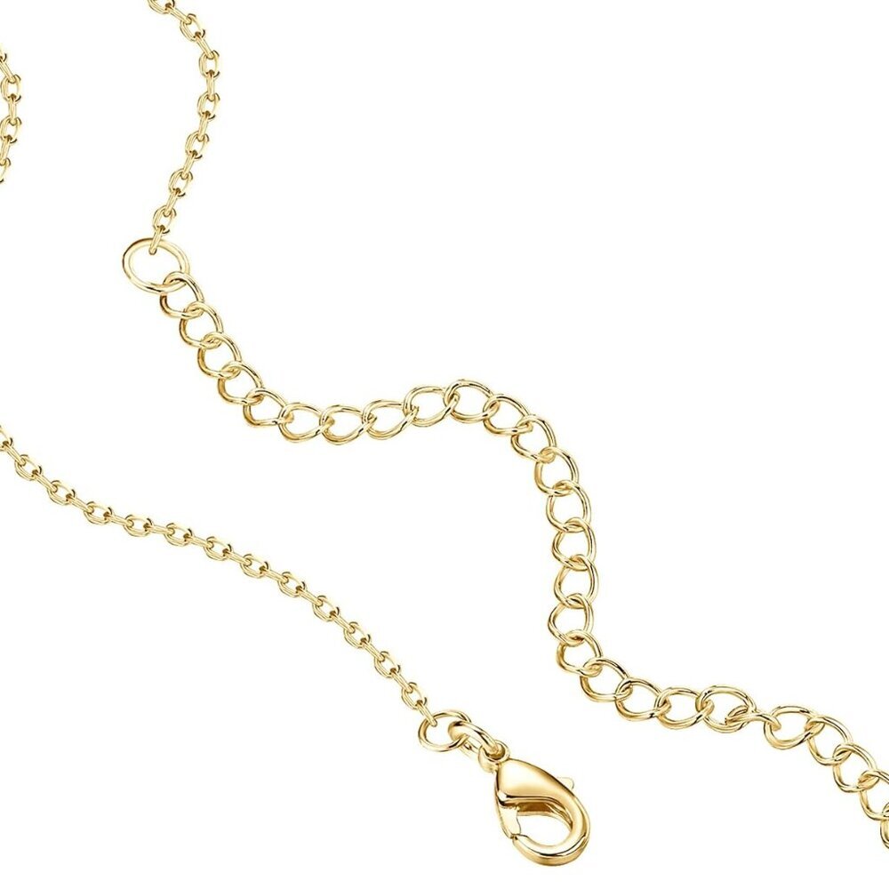 14K Gold Plated Station Necklace - Simulated Diamond BTY Layering Necklaces - Wo - Picture 3 of 5